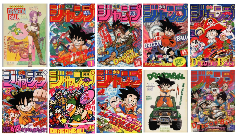 Dragon Ball Manga Top 10 Covers
